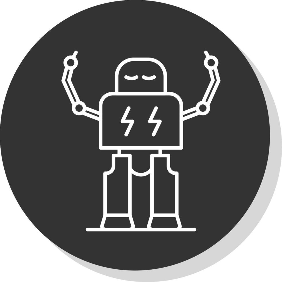Robotics Line Grey  Icon vector