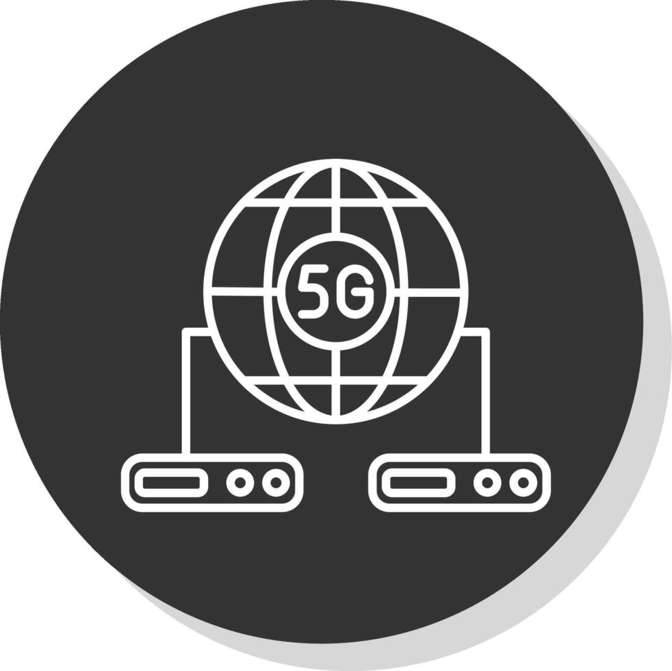 Big Data Line Grey  Icon vector