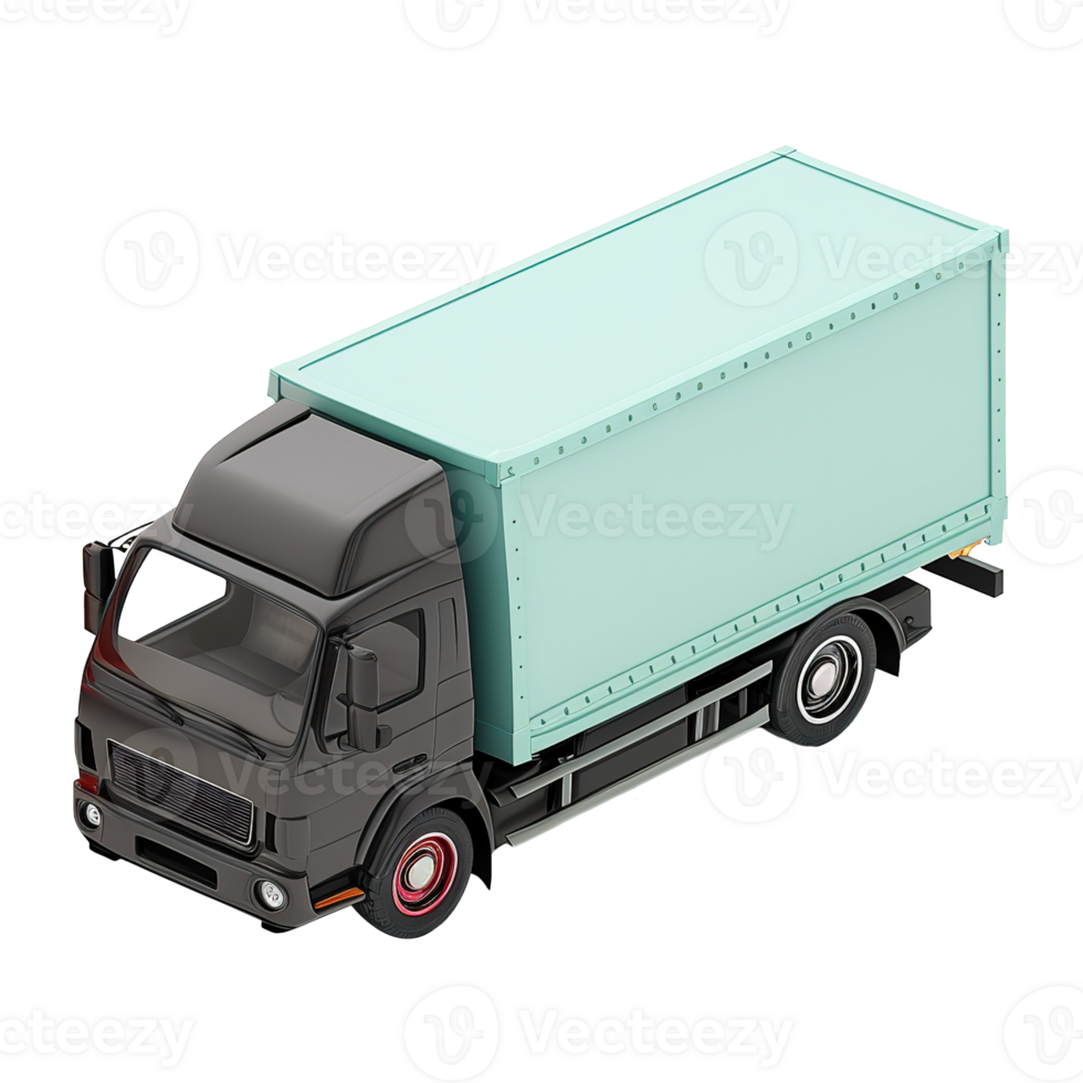 AI generated Truck 3d icon isolated on a transparent background png