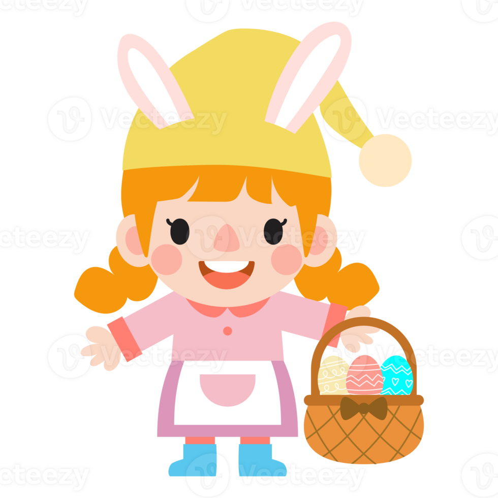 Happy Easter gnomes with bunny rabbit ears, Cute gnomes wearing bunny ears, Easter and spring, png