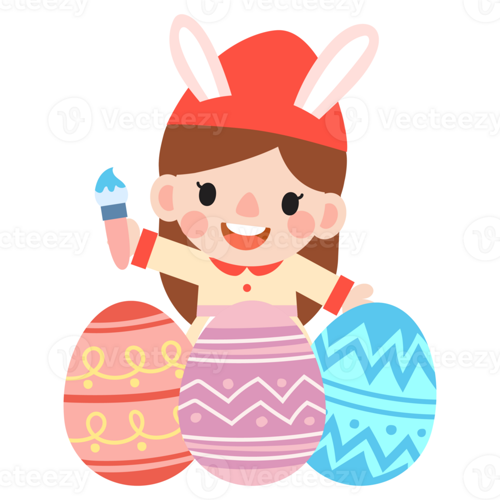 Happy Easter gnomes with bunny rabbit ears, Cute gnomes wearing bunny ears, Easter and spring, png