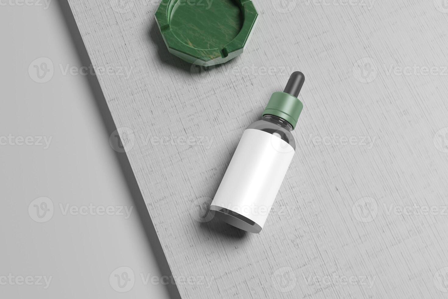 Top View Dropper Bottle Mockup isokated background photo