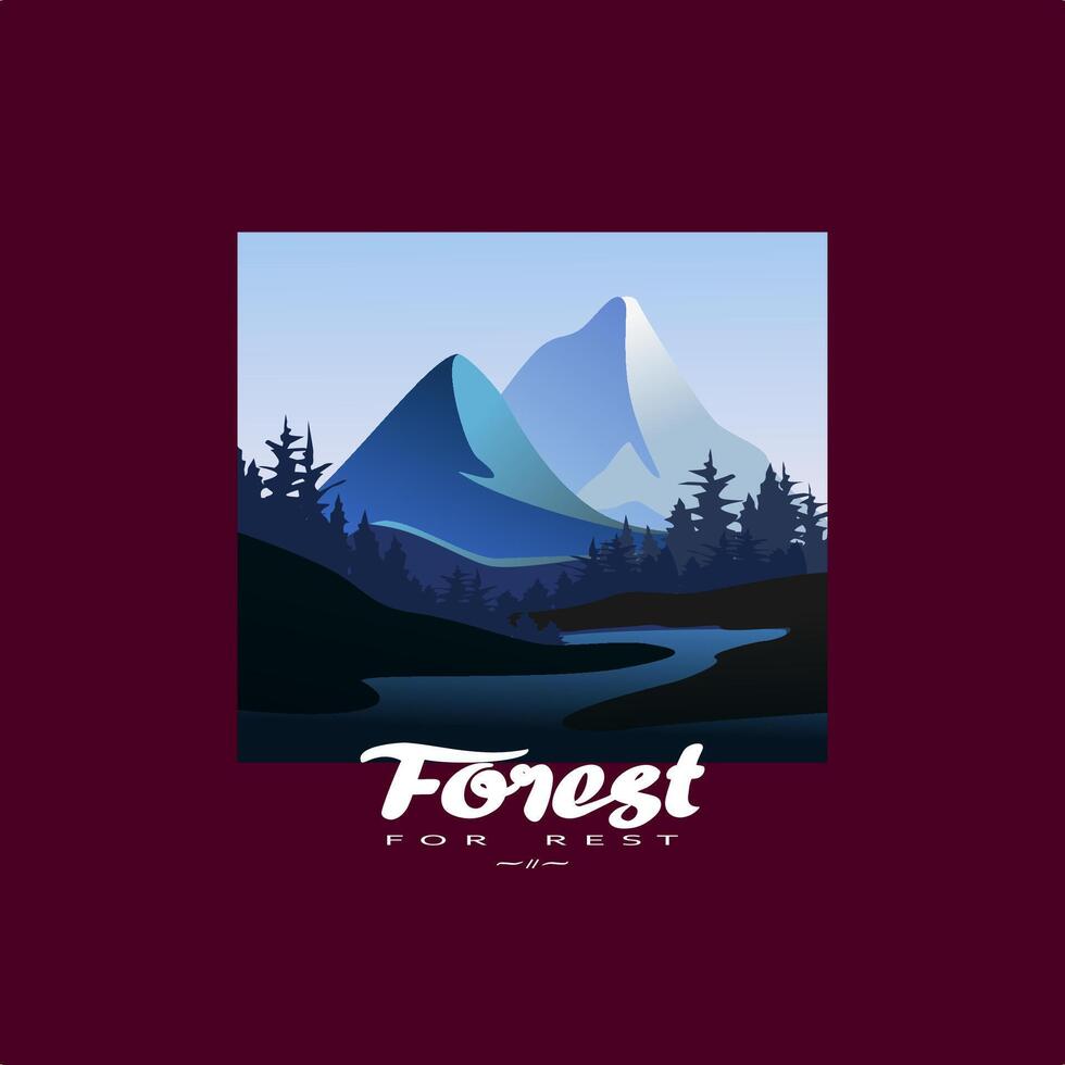 Forest logo design Template. Creative Pine logo vector illustration.
