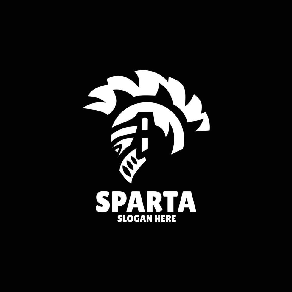 sparta silhouette logo design illustration vector