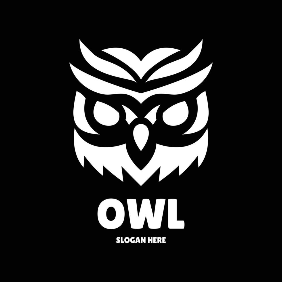 owl silhouette logo design illustration vector