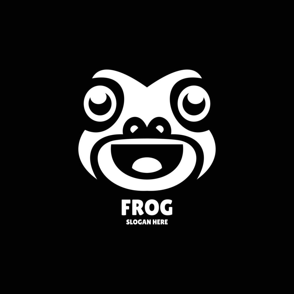 frog  silhouette logo design illustration vector