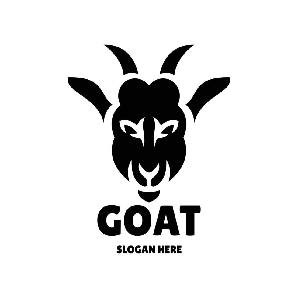 goat silhouette logo design illustration vector