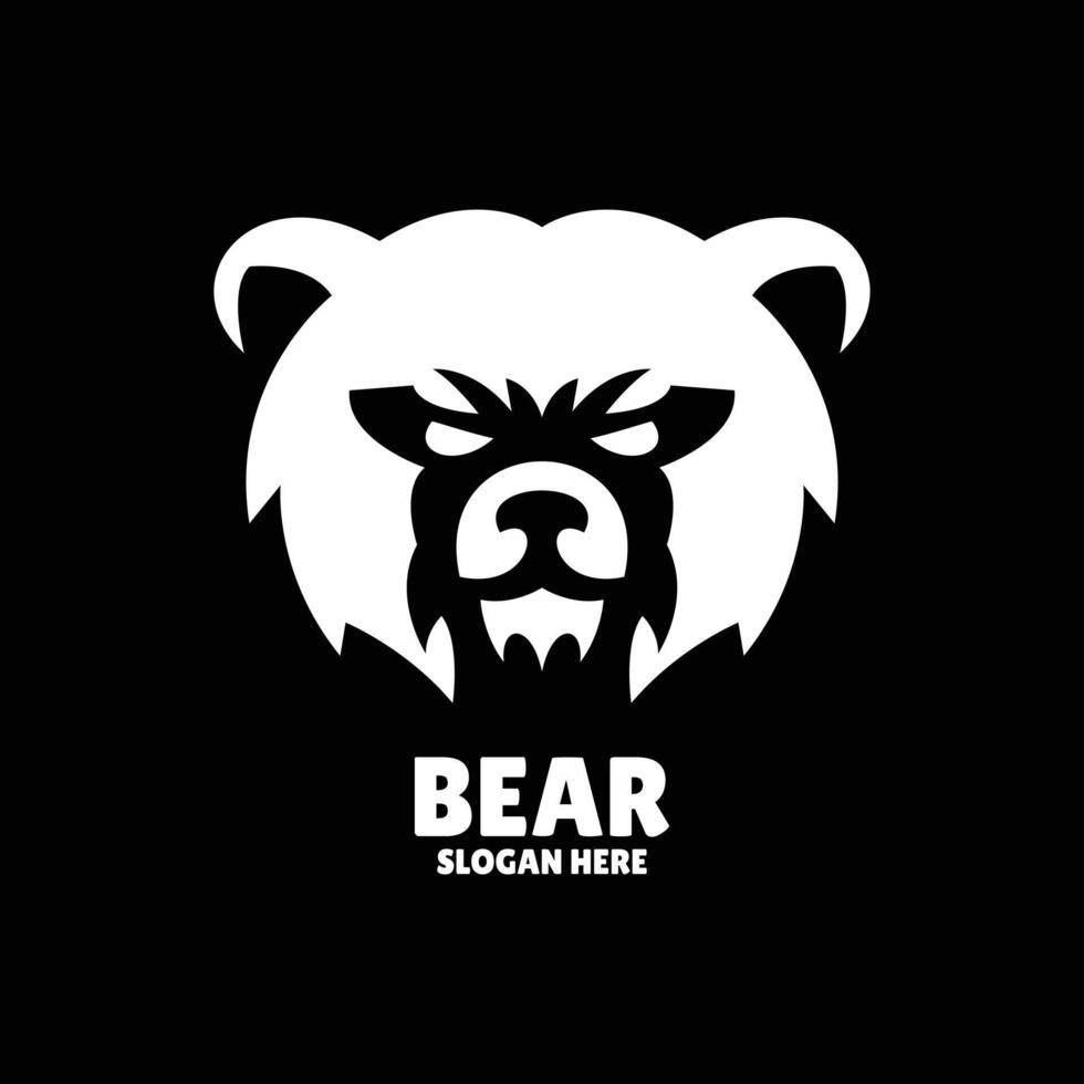 bear silhouette logo design illustration vector