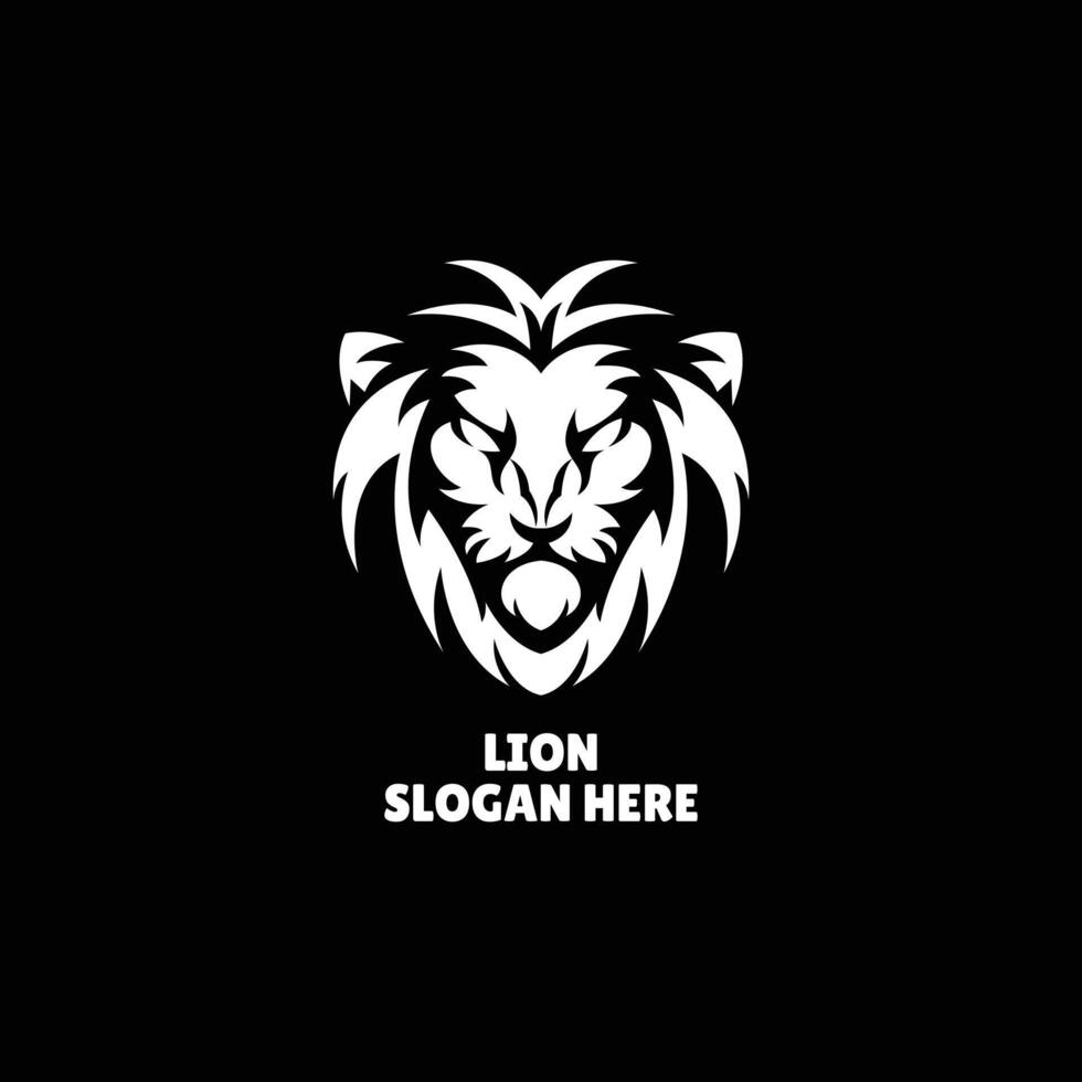 lion silhouette logo design illustration vector