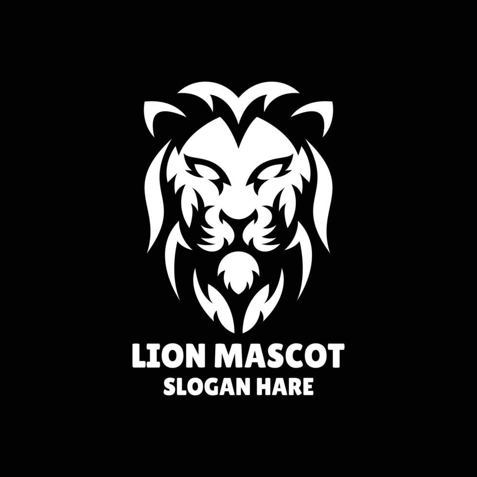 lion silhouette logo design illustration vector