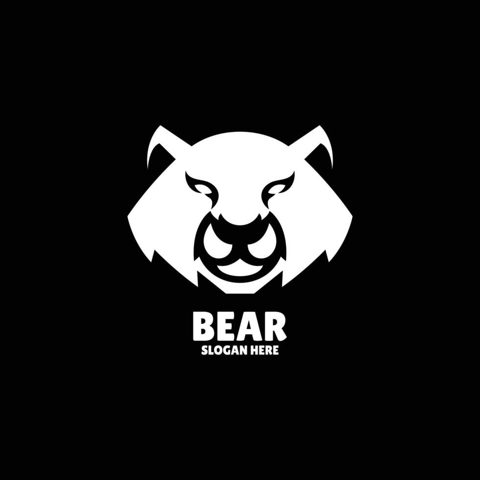 oso silueta logo diseño ilustración vector