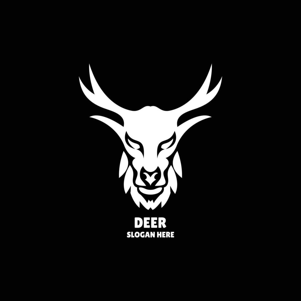 deer silhouette logo design illustration vector