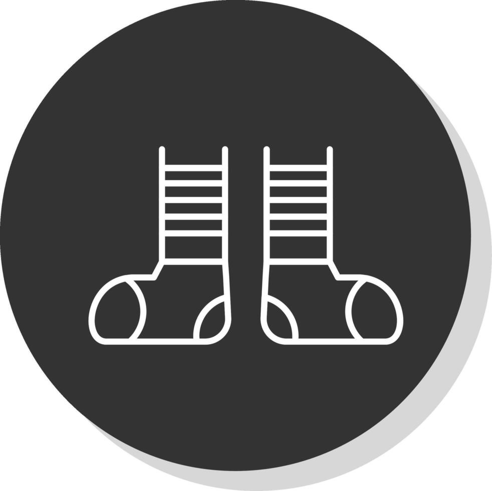 Clown Shoes Line Grey  Icon vector