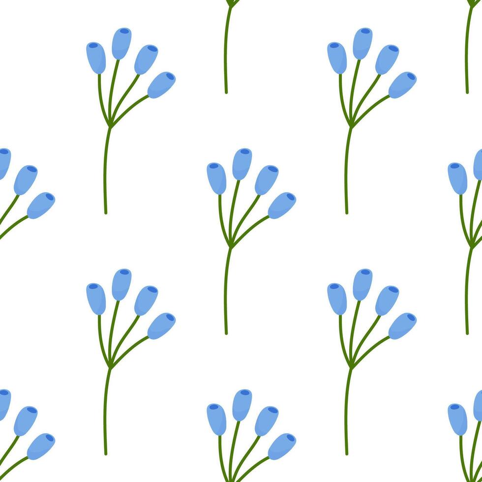 sin costura floral primavera flores azul.vector ilustración. para tu diseño, envase papel, tela. vector