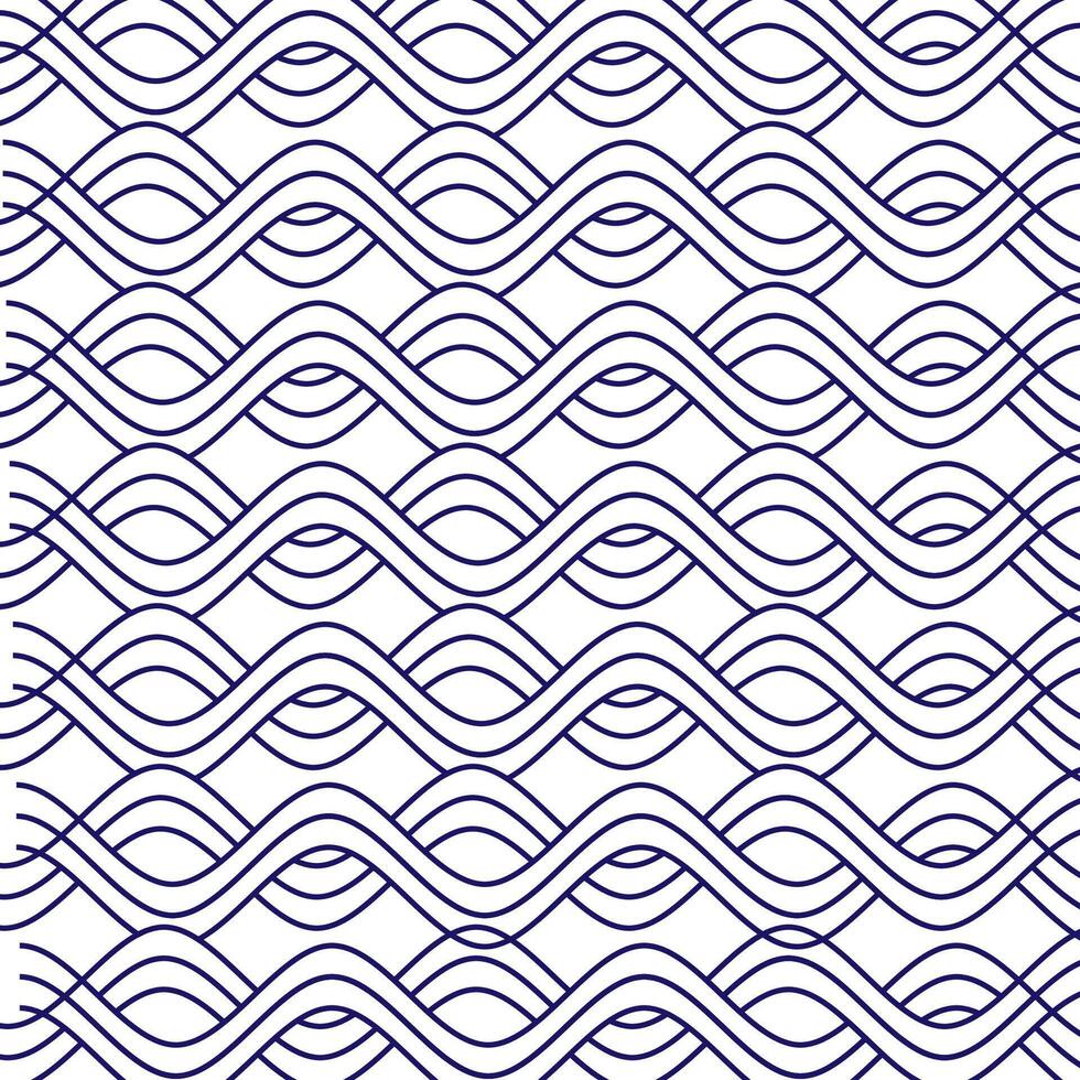 The pattern is not seamless. The waves are blue linear. Background for your design, postcard vector