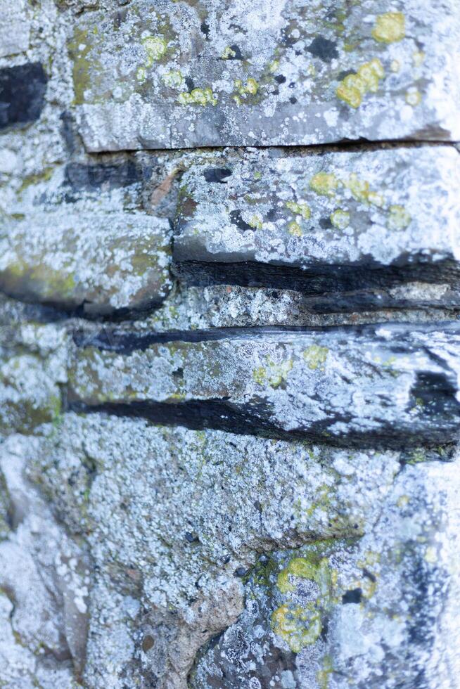 Grey stone wall texture photo