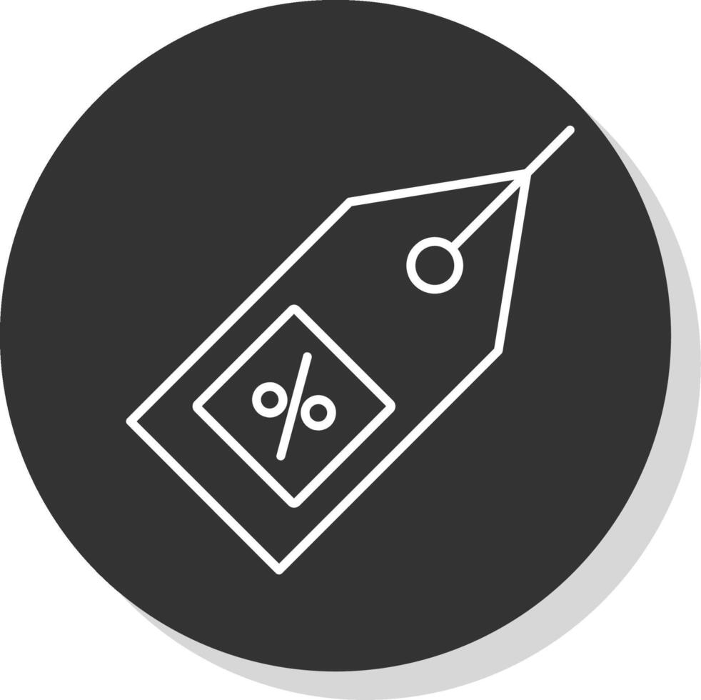 oferta línea gris icono vector