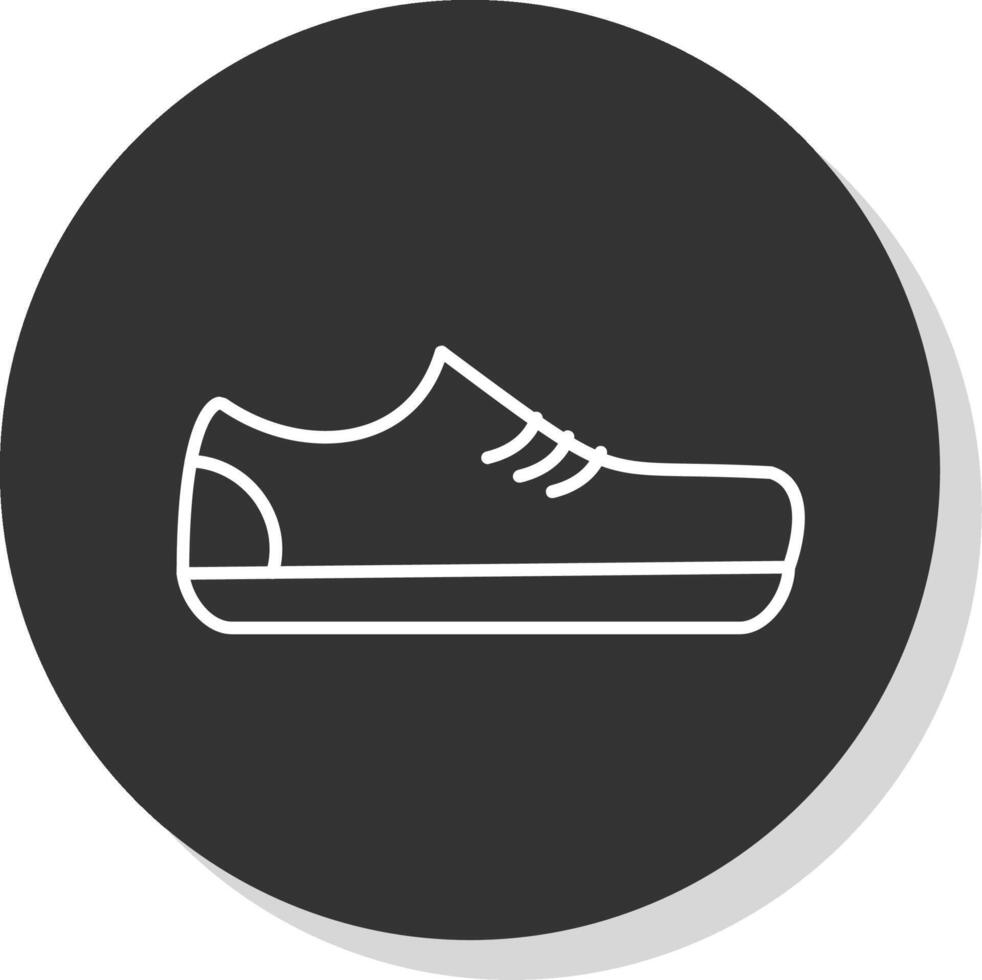 gimnasio Zapatos línea gris icono vector