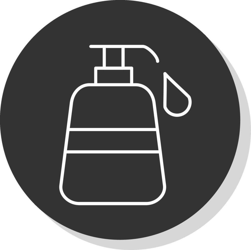 Liquid Soap Line Grey  Icon vector
