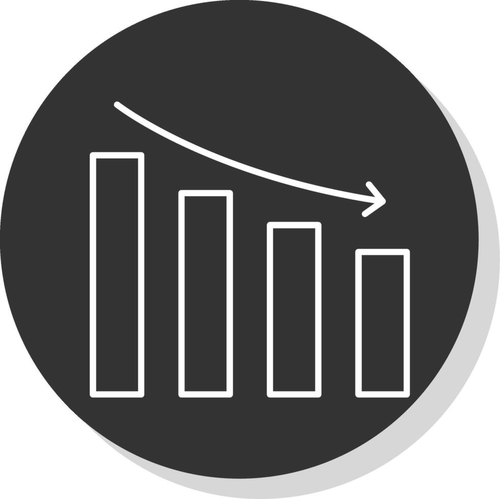 Reputation Loss Line Grey  Icon vector