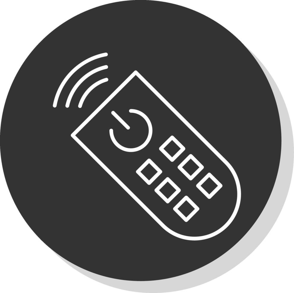 Remote Control Line Grey  Icon vector