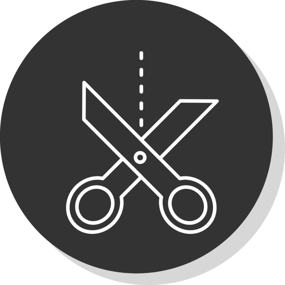 Scissor Line Grey  Icon vector