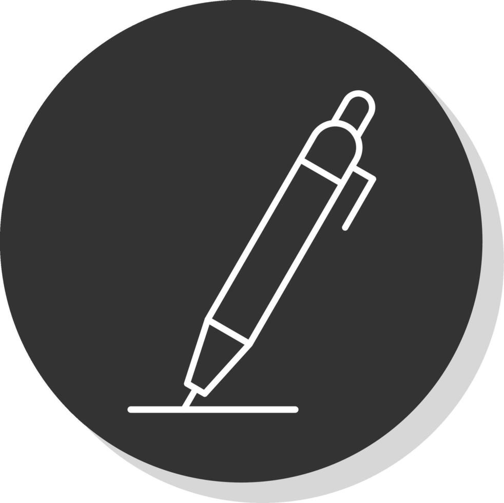 Pen Line Grey  Icon vector