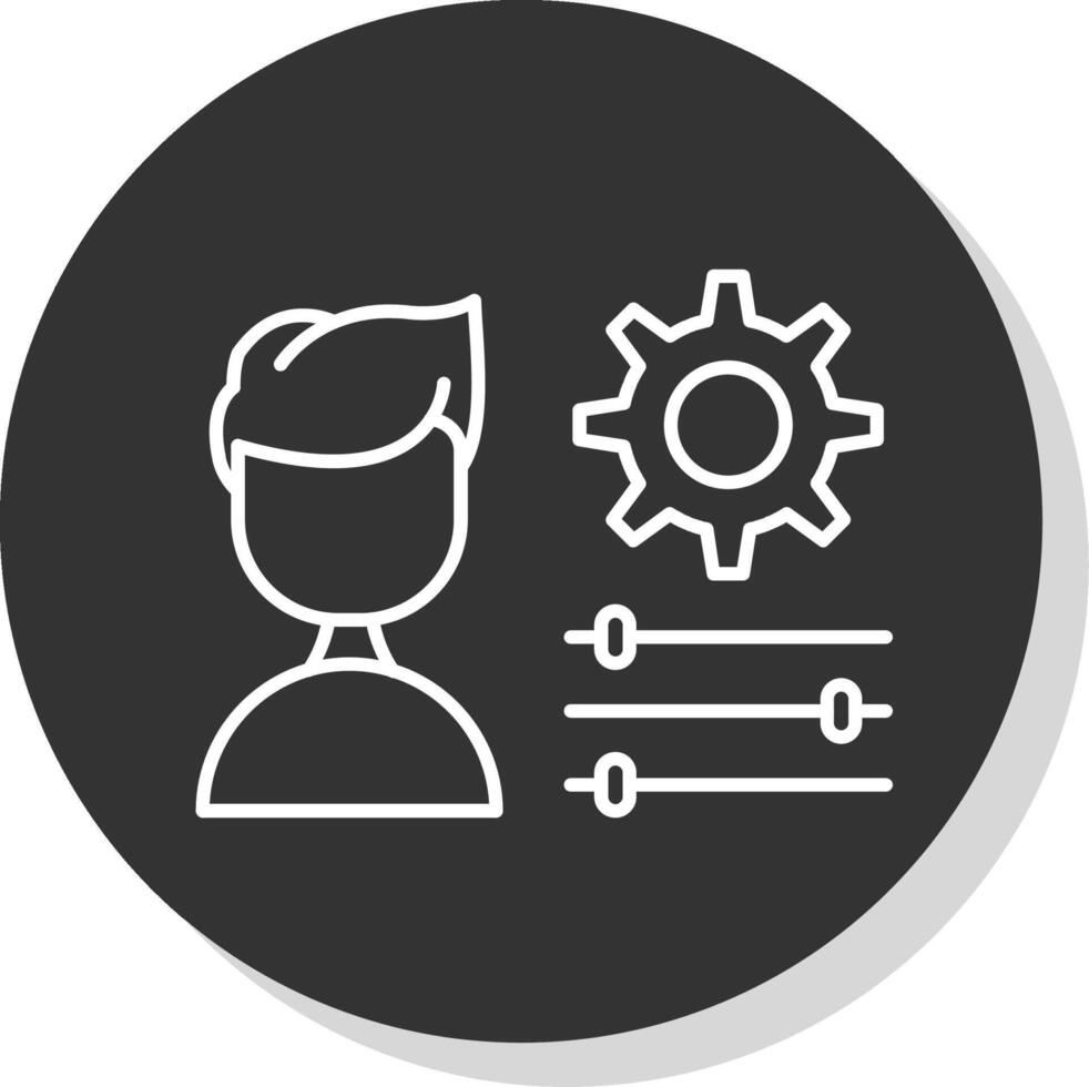 Management Line Grey  Icon vector