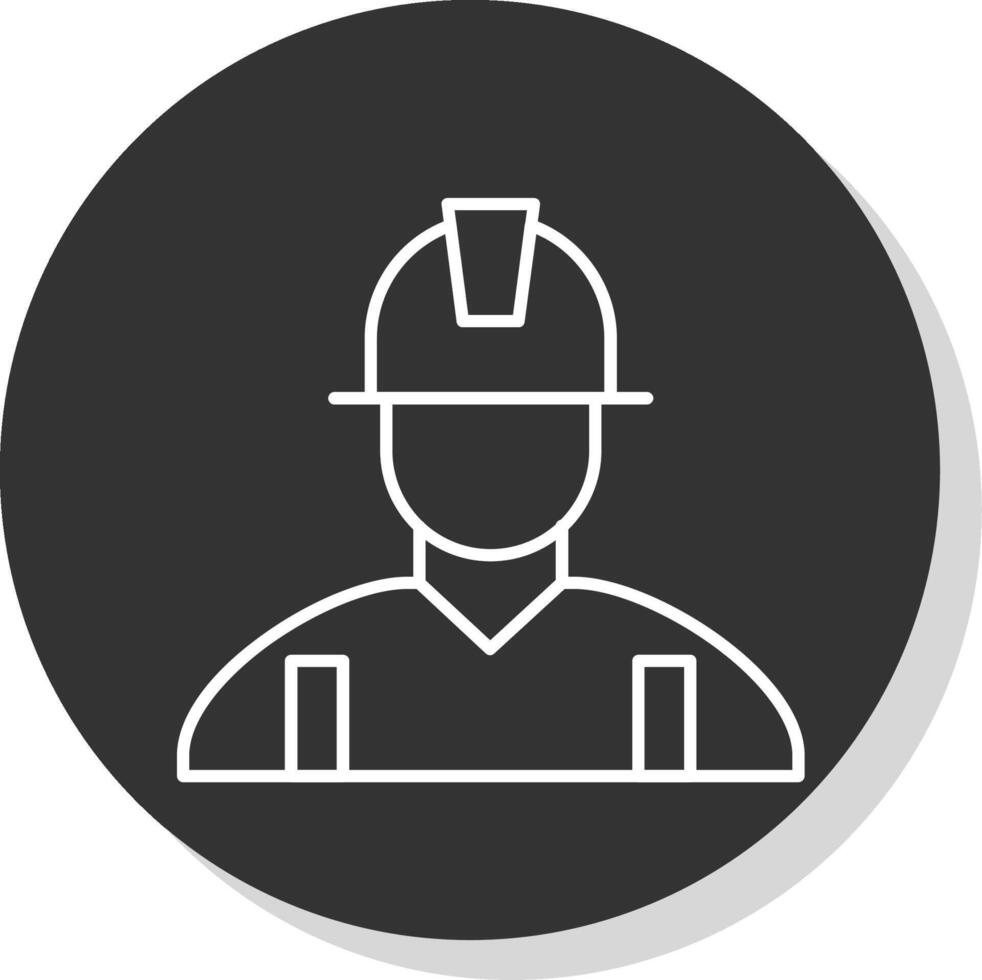 Engineer Line Grey  Icon vector