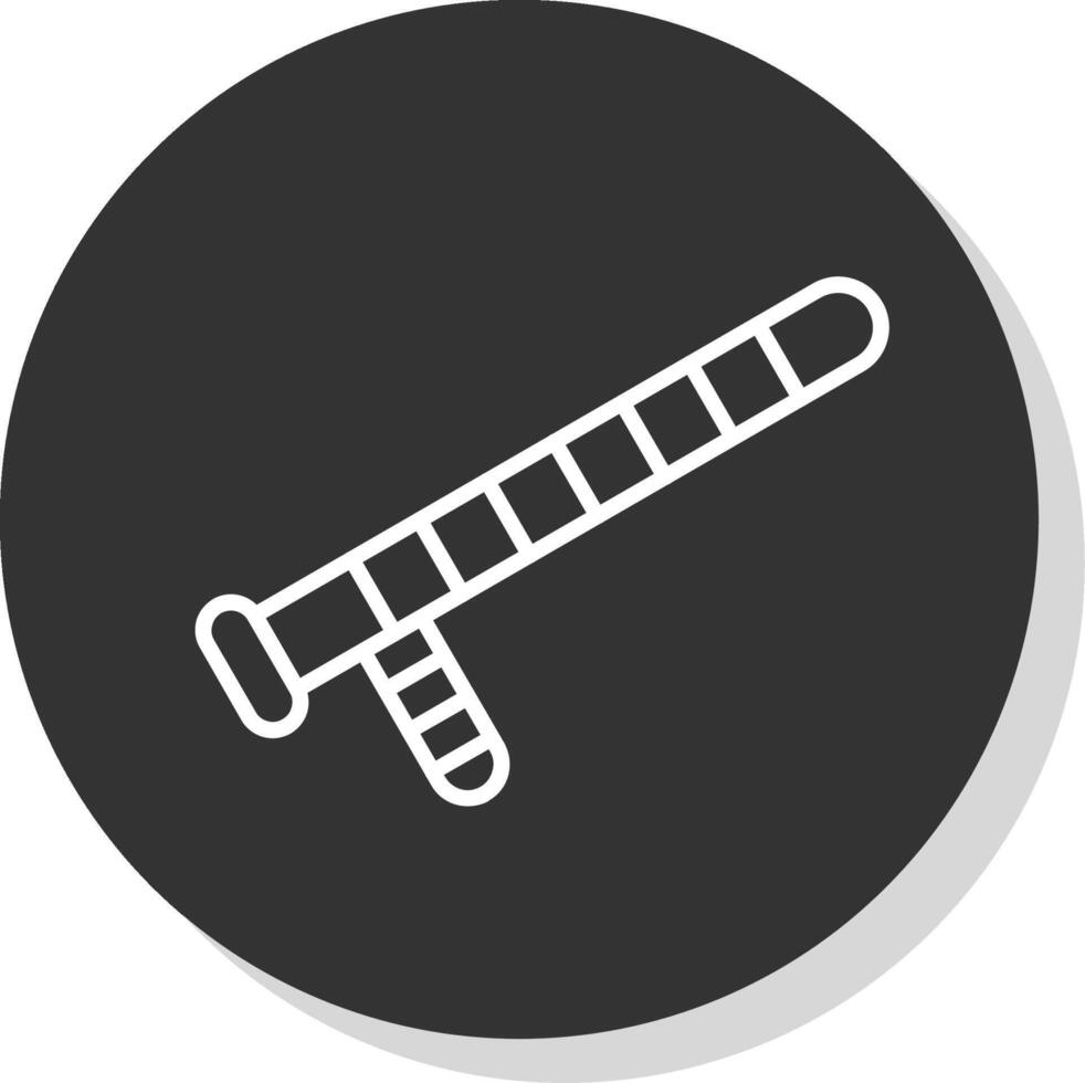 Baton Line Grey  Icon vector