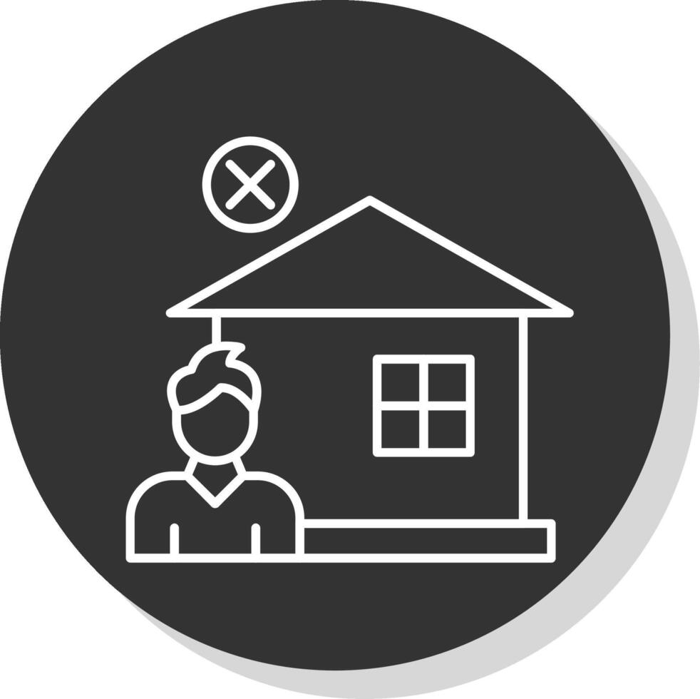 Homeless Line Grey  Icon vector