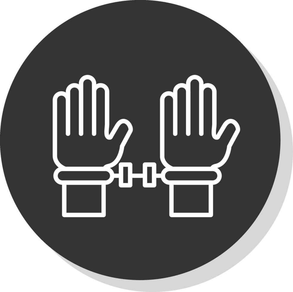 Arrest Line Grey  Icon vector