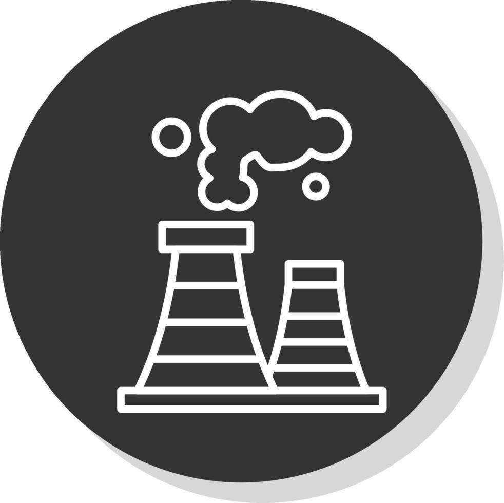 aire contaminación línea gris icono vector