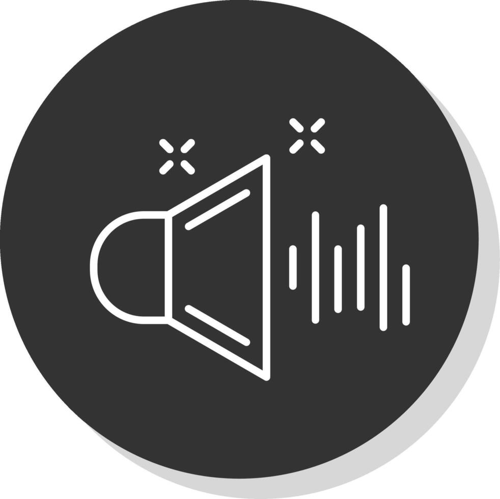 Sound Line Grey  Icon vector