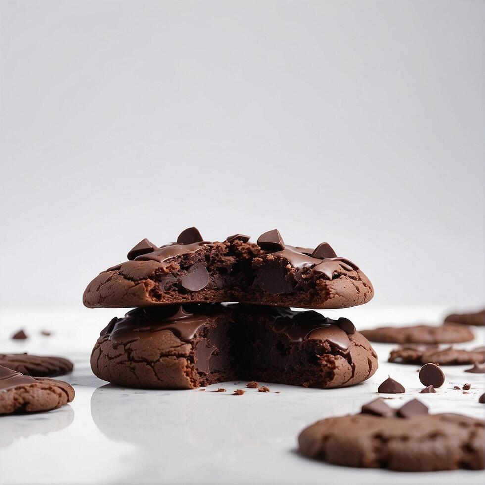 AI generated Chocolate cookies photo