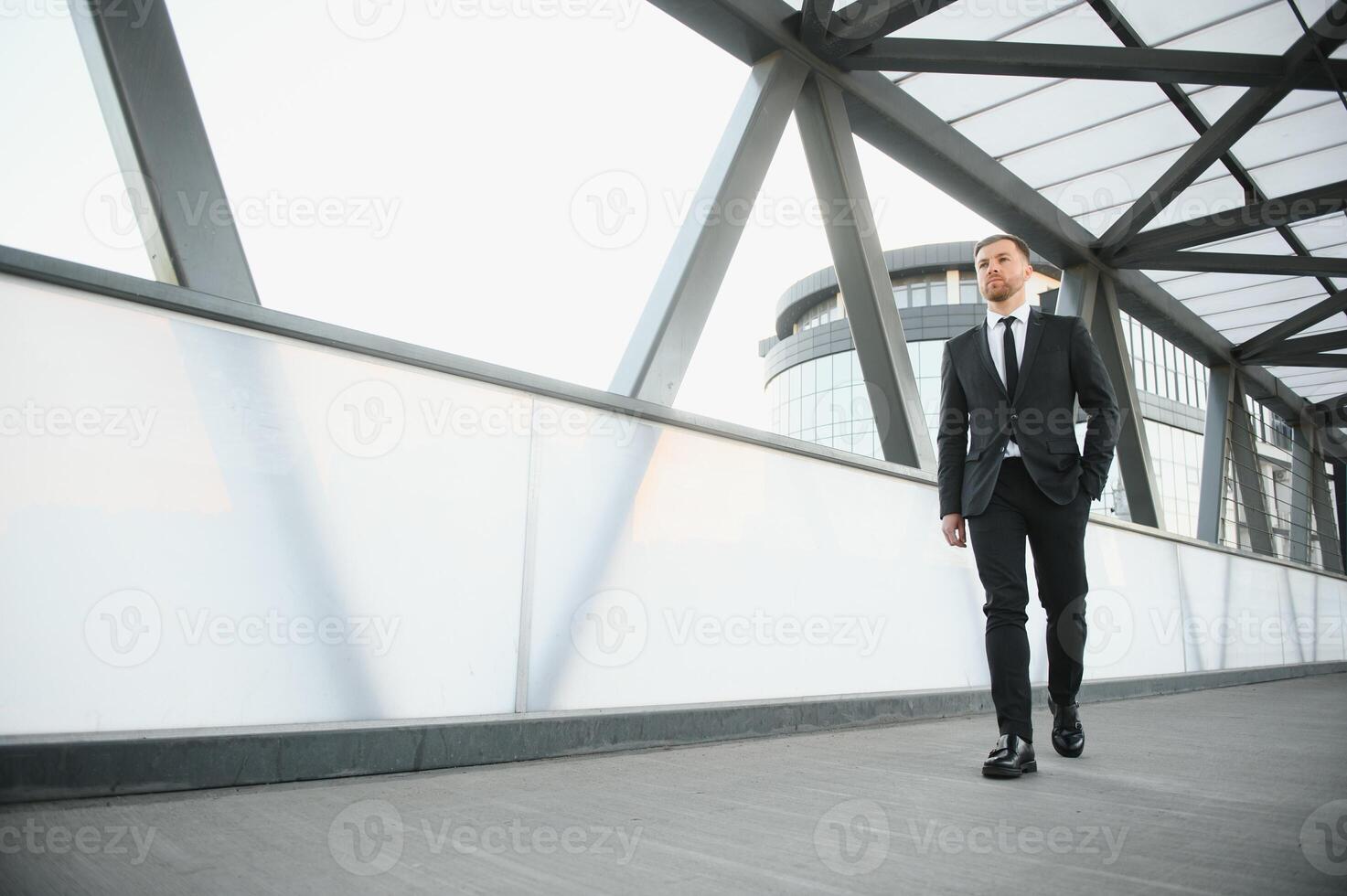 Handsome man going for meeting photo