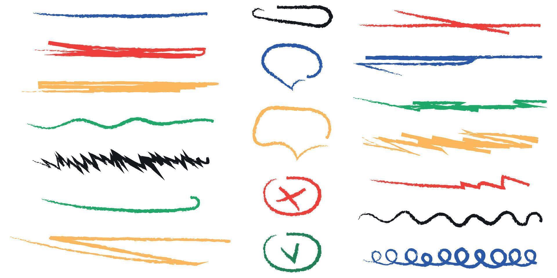 Elements for annotations, highlighting, and underlining in text