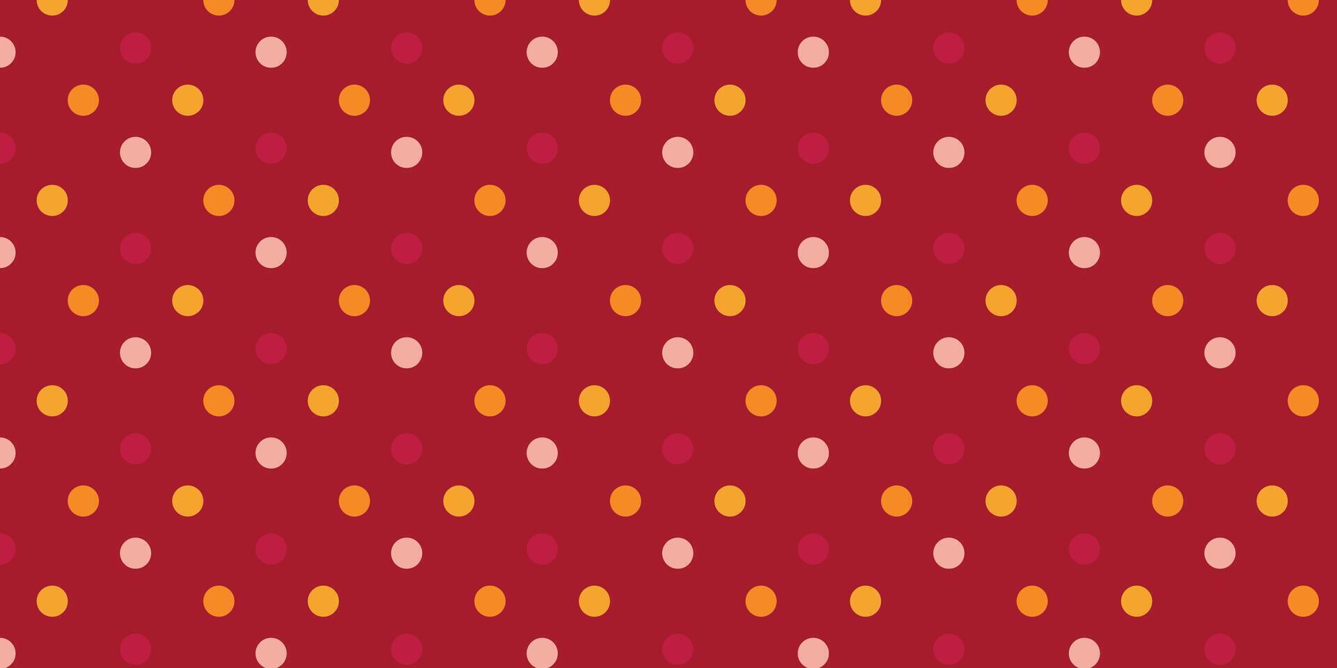 red Pattern with circles Vector illustration