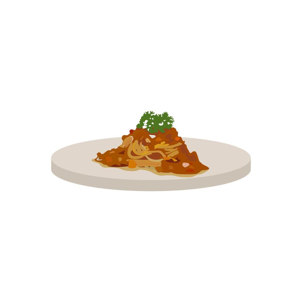 spagetti ilustración diseño en blanco antecedentes. gratis vector