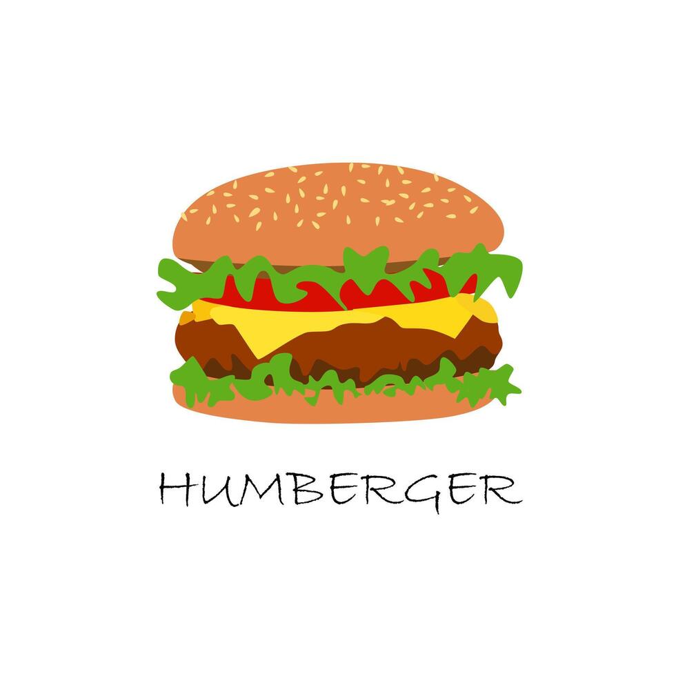 Humberger illustration design. Free vector