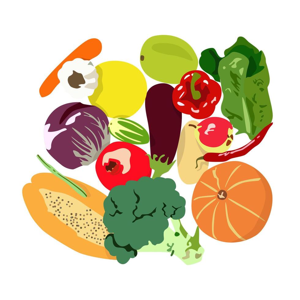 Vegetables illustration design vector