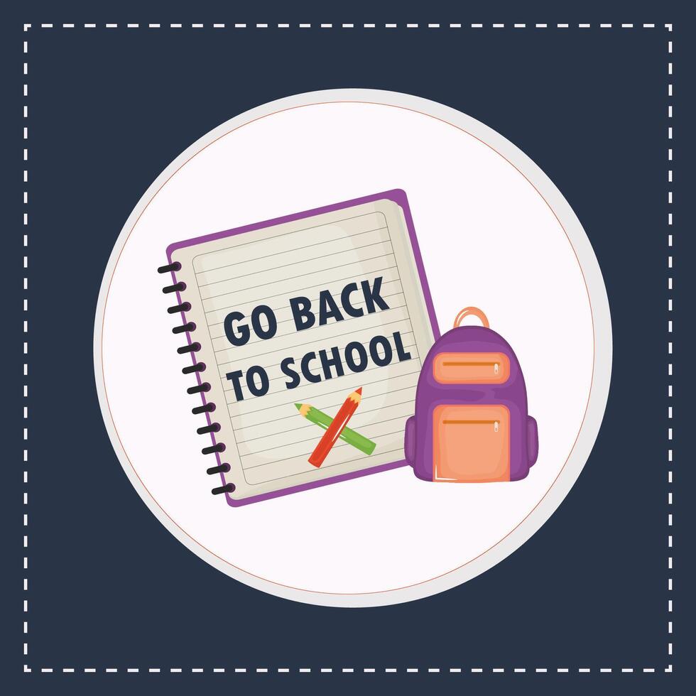 Welcome back to school after vacation vector and image