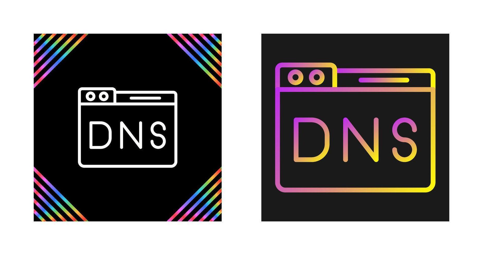 Domain DNS Management Vector Icon