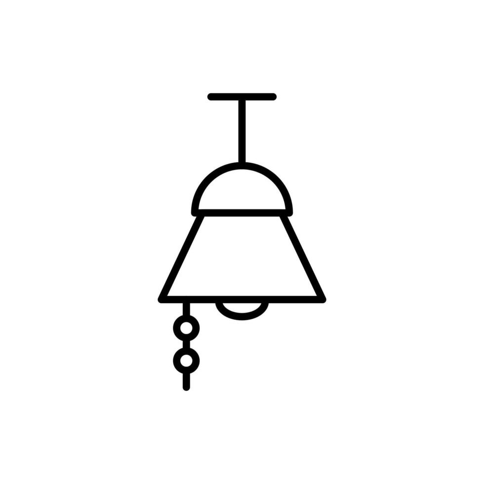 Vintage Lamp Modern Linear Icon. Perfect for design, infographics, web sites, apps. vector