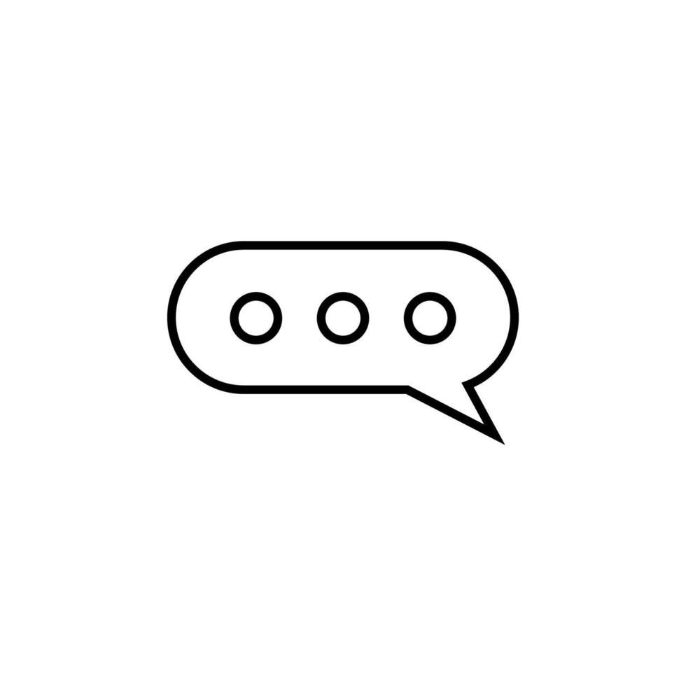 Speech Bubble Linear Symbol. Perfect for design, infographics, web sites, apps. vector