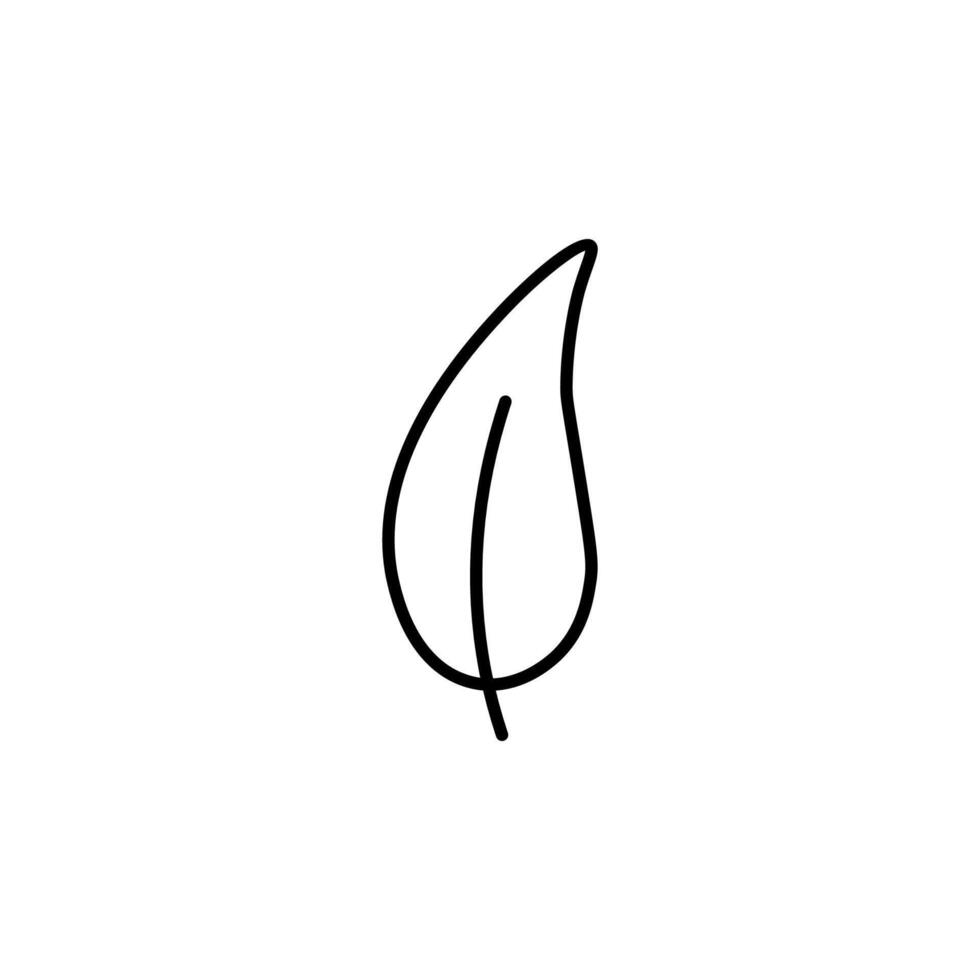 Leaf Linear Symbol. Perfect for design, infographics, web sites, apps vector