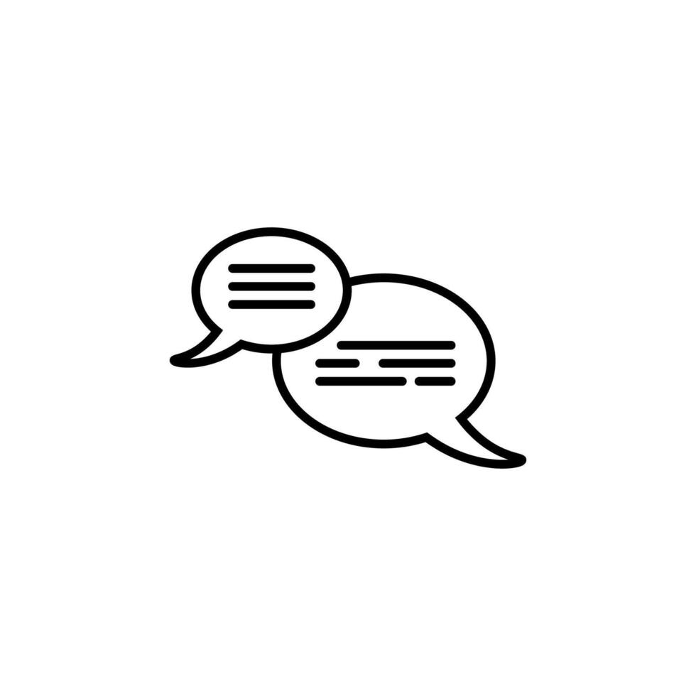 Speech Bubble Illustration Drawn with Thin Line. Perfect for design, infographics, web sites, apps vector