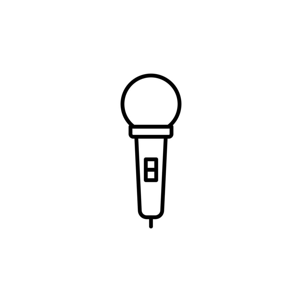 micrófono vector línea icono para anuncios adecuado para libros, historias, tiendas editable carrera en minimalista contorno estilo. símbolo para diseño