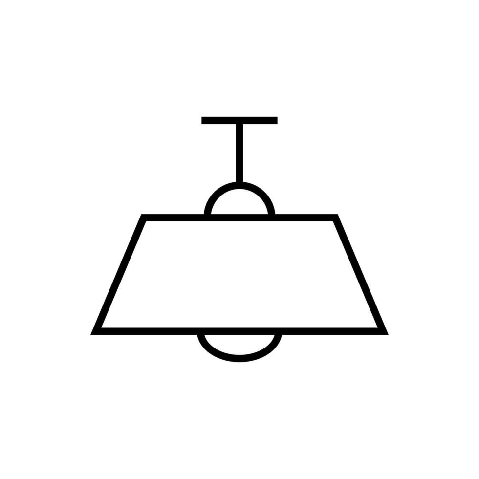 Lamp Icon Drawn with thin Line. Perfect for design, infographics, web sites, apps. vector