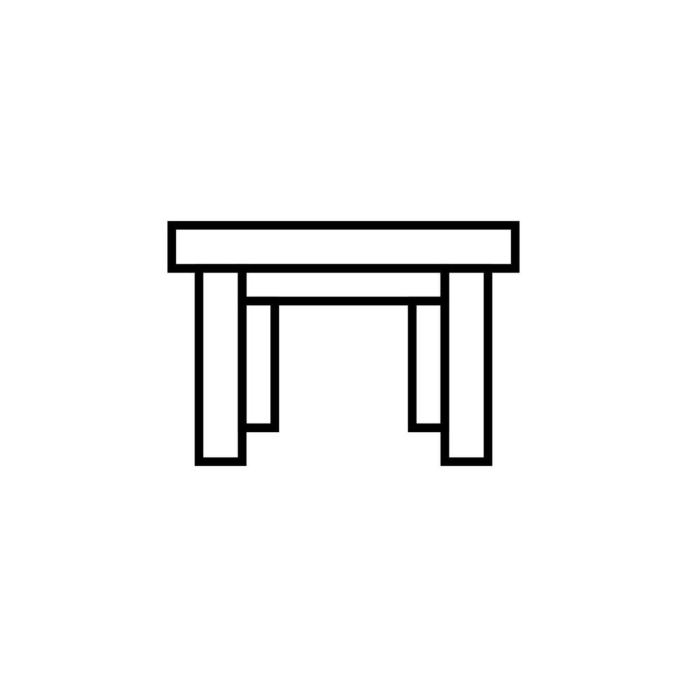 mesa minimalista contorno icono para tiendas y historias. adecuado para libros, historias, tiendas editable carrera en minimalista contorno estilo. símbolo para diseño vector